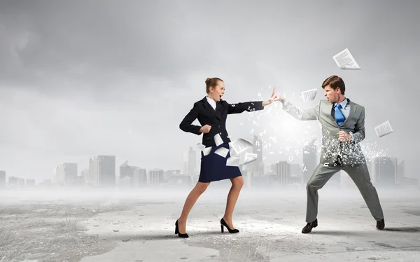 Extreme office quarrel — Stock Photo, Image