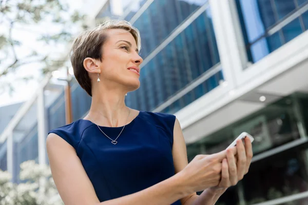 Hello there from business lady — Stock Photo, Image