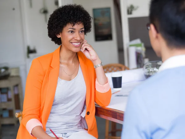 I am ready to answer your questions — Stock Photo, Image