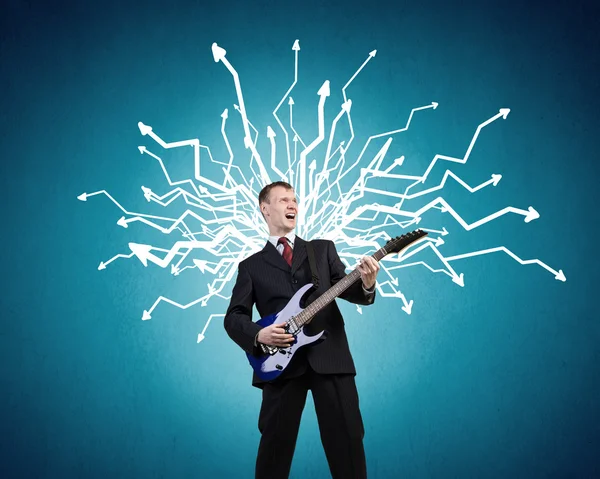 Man play guitar — Stock Photo, Image