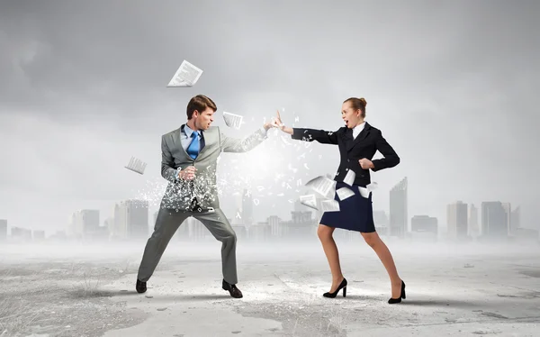 Extreme office quarrel — Stock Photo, Image