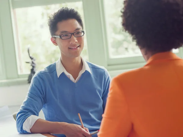 I am ready to answer your questions — Stock Photo, Image