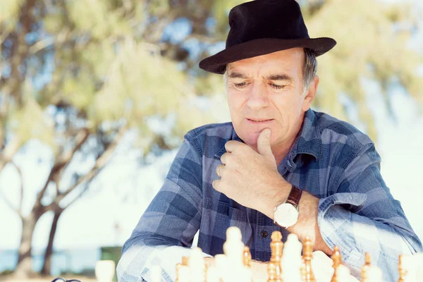 Gândire strategie de șah — Fotografie, imagine de stoc