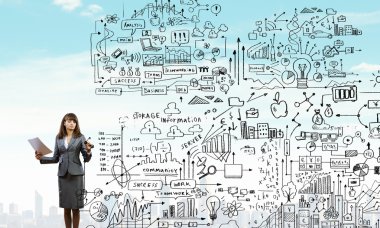 iş kadını sunu yapma