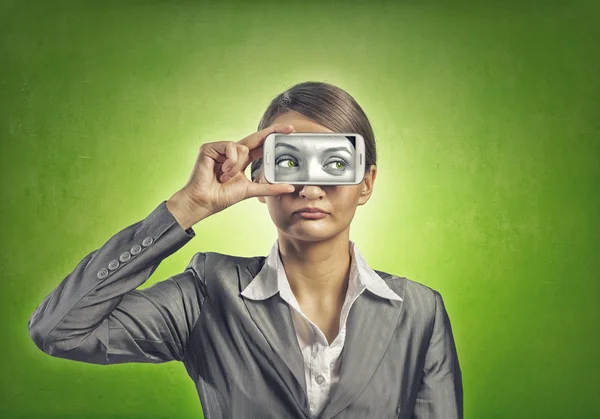 Handy-Demonstration — Stockfoto