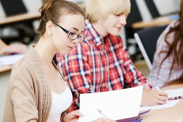 Studenten op Les — Stockfoto