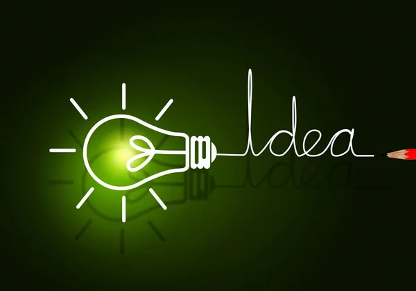 Lampadina idea luce — Foto Stock