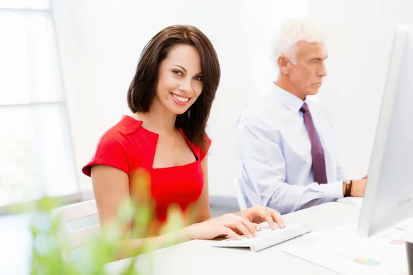 Two business collegue in office — Stock Photo, Image