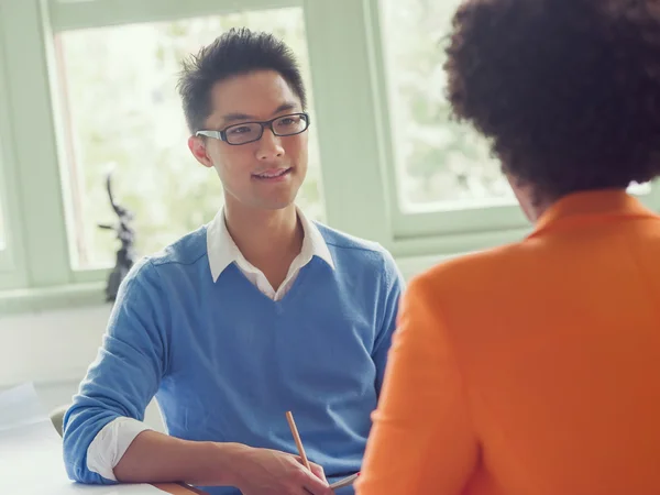 I am ready to answer your questions — Stock Photo, Image