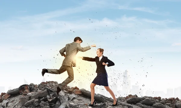 Extreme office quarrel — Stock Photo, Image