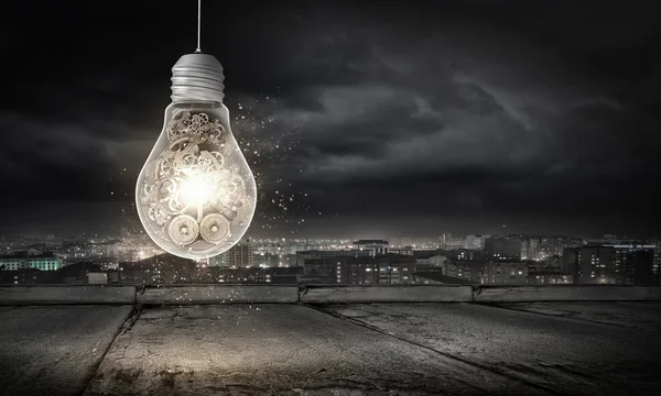 Lamp met tandwielen — Stockfoto