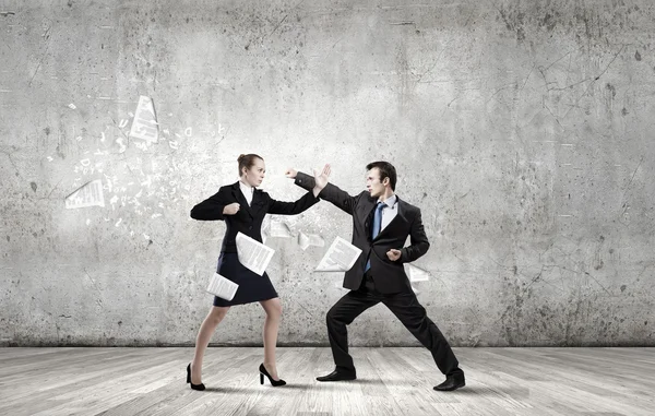 Extreme office quarrel — Stock Photo, Image