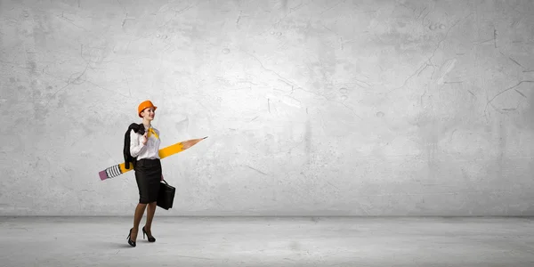 Woman architect — Stock Photo, Image