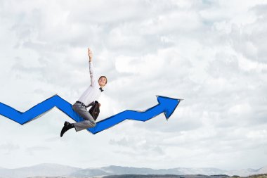 İşadamı binmek grafik
