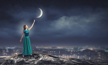 Genç romantik Bayan