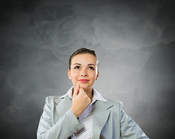 Mujer de negocios reflexiva — Foto de Stock