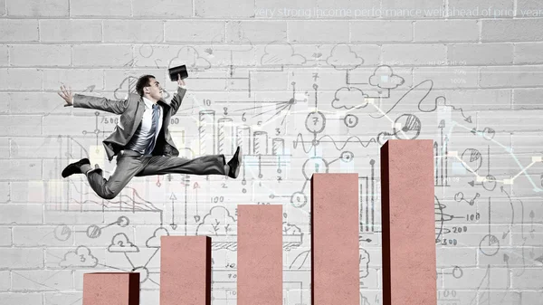 On success ladder — Stock Photo, Image