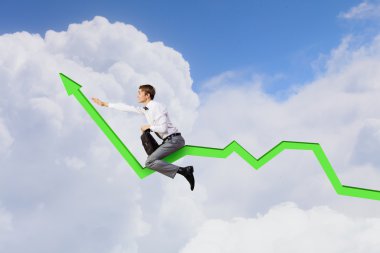 İşadamı binmek grafik