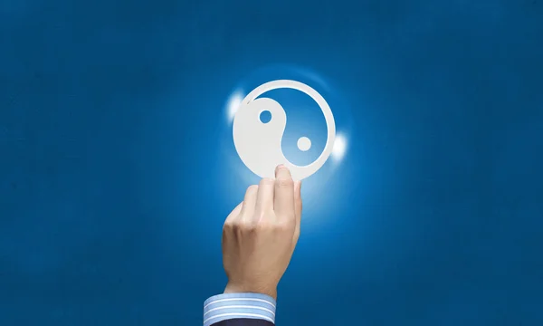 Yin yang icon — Stock Photo, Image