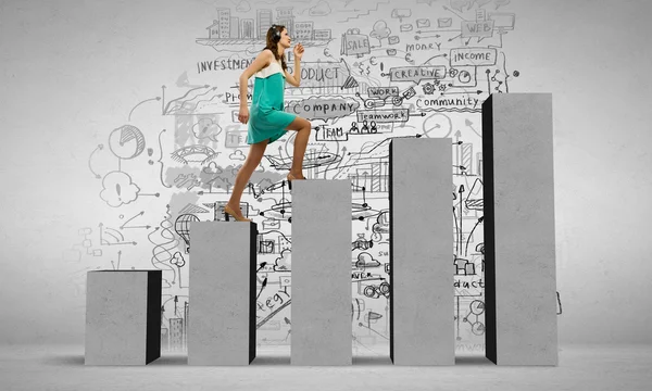 On success ladder — Stock Photo, Image