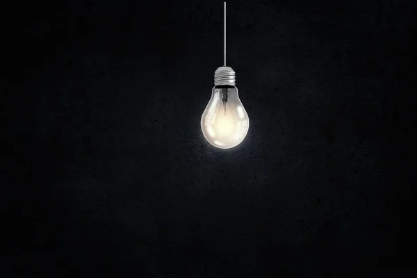 Hanging light bulb — Stock Photo, Image