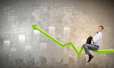 İşadamı binmek grafik