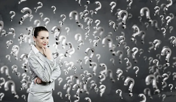 Thoughtful businesswoman — Stock Photo, Image