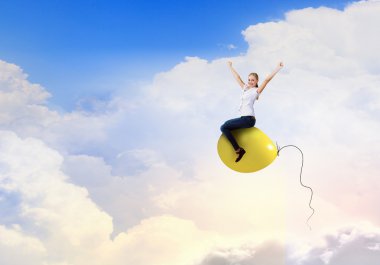 Kadın binicilik balon