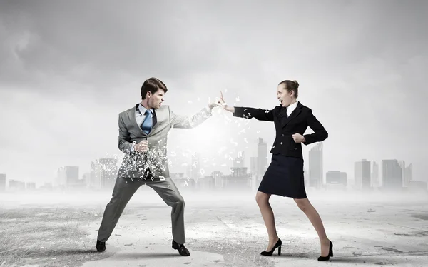 Extreme office quarrel — Stock Photo, Image