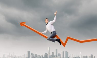 İşadamı binmek grafik