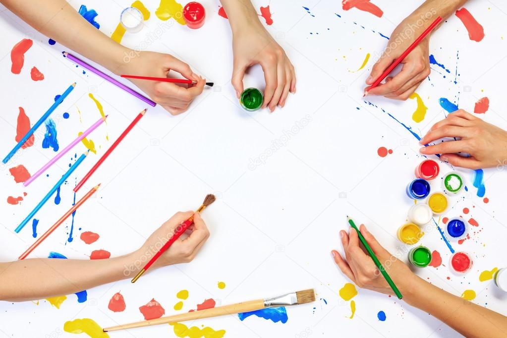 Painting and drawing hobby — Stock Photo © SergeyNivens 78871976