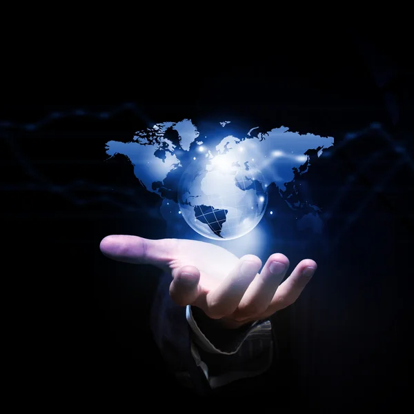 Whole world in hands — Stock Photo, Image