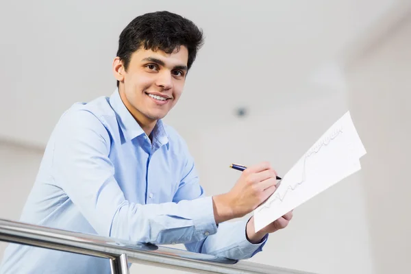 Man making notes — Stock Photo, Image