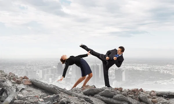 Extreme office quarrel — Stock Photo, Image