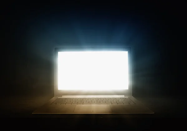 Glowing laptop — Stock Photo, Image