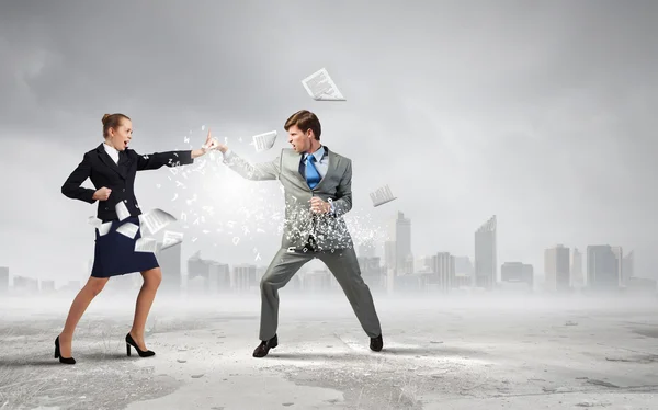 Extreme office quarrel — Stock Photo, Image