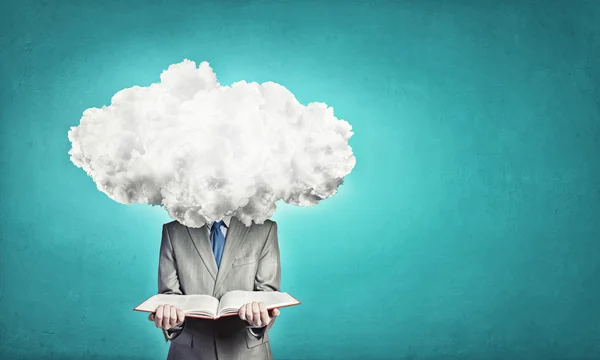 With ones head in clouds — Stock Photo, Image