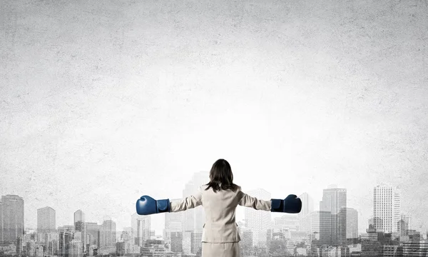 She is fighter — Stock Photo, Image