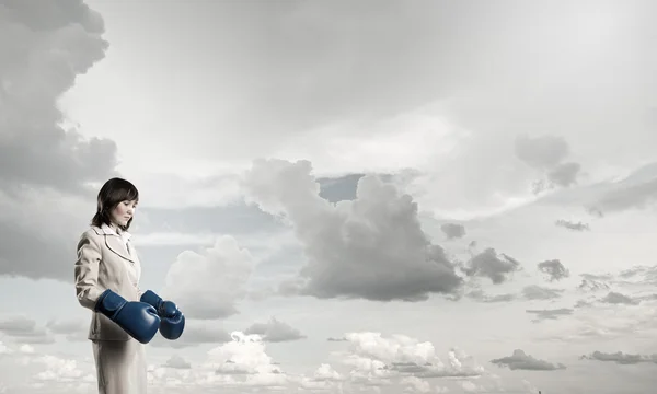 She is fighter — Stock Photo, Image