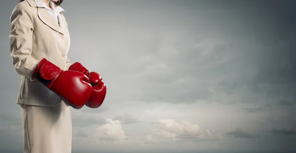 She is fighter — Stock Photo, Image