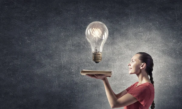 Girl with book — Stock Photo, Image