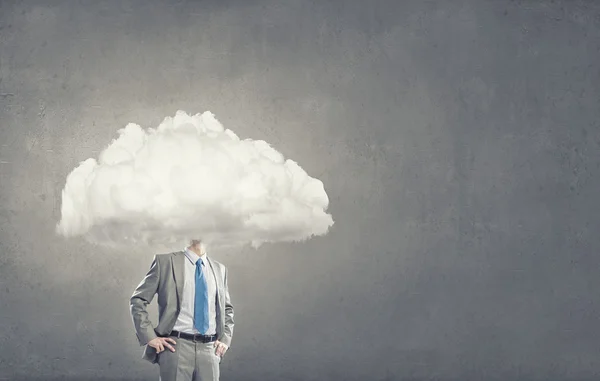 With ones head in clouds — Stock Photo, Image