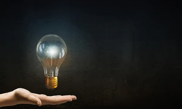 Lampa i handen — Stockfoto