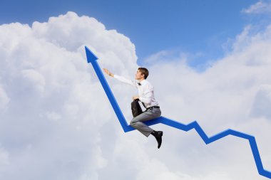 İşadamı binmek grafik