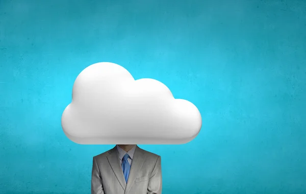 With ones head in clouds — Stock Photo, Image