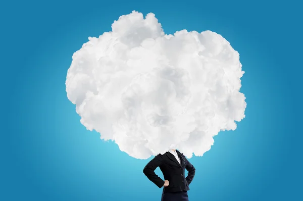 With ones head in clouds — Stock Photo, Image