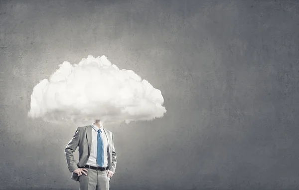 With ones head in clouds — Stock Photo, Image