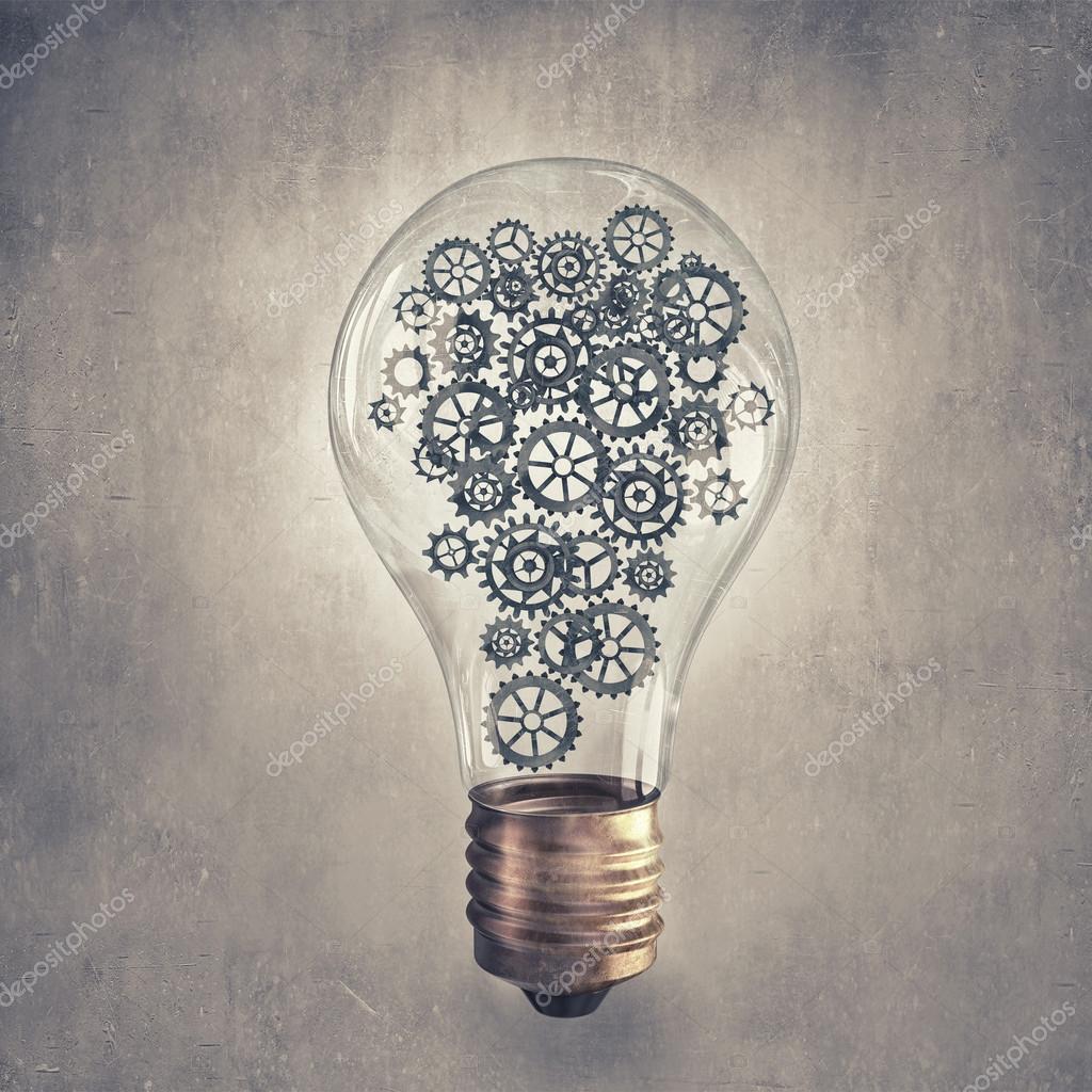 Light bulb with gears Stock Photo by ©SergeyNivens 85863628