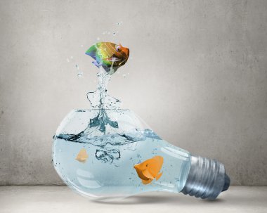 ampul içinde balık