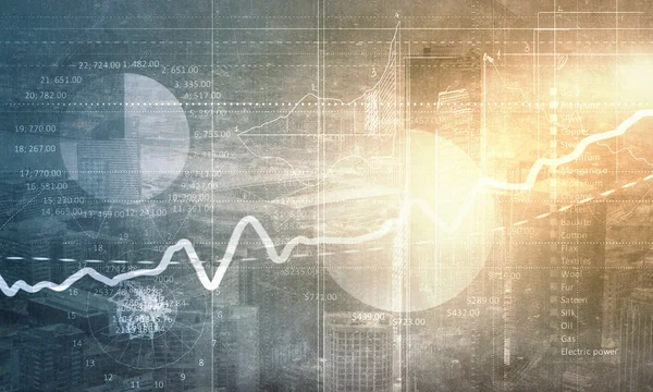 Infográficos financeiros — Fotografia de Stock